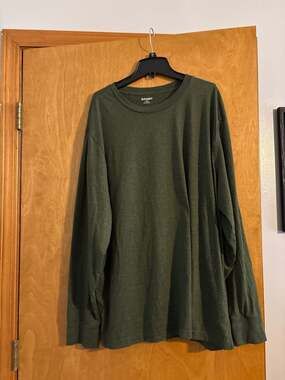 Old Navy Soft-Washed Long-Sleeve T-Shirt Olive Green Size XXL